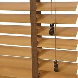 Persianas Venecianas Ikea Precios Persianas De Madera para Ventanas,Persianas Venecianas Horizontales De 40-150cm De Ancho,Persiana Veneciana De Madera Maciza,Lamas De 50mm,Cortinas Opaco/Aislantes Térmicas,W×H-90x100cm/35.5x39in