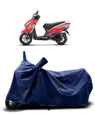 Image of CoverRide Bike Cover Waterproof Heavy Duty - All Weather Dustproof UV Protection Scooty Cover for Honda Grazia 125 Outdoor Indoor Use with Windproof Buckle