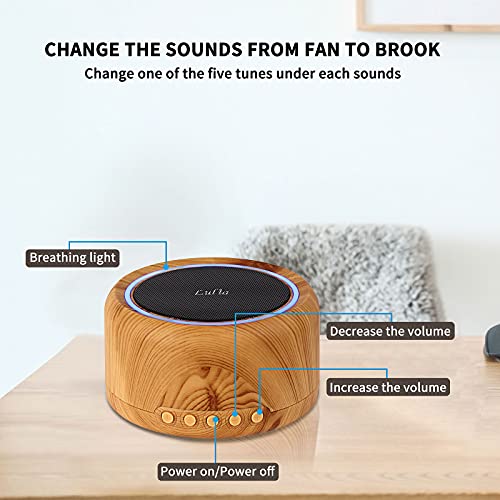 41dEE0wPl1L White Noise Machine Baby Sleep Sound Machine with Breathing Light for Adult Baby Kids 30 Soothing Natural Sounds 35… - Image 5