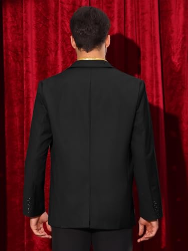 Lars Amadeus Tuxedo Jackets for Men's Peak Lapel Blazers Classic Single Breasted Sports Coats Suit Jackets3