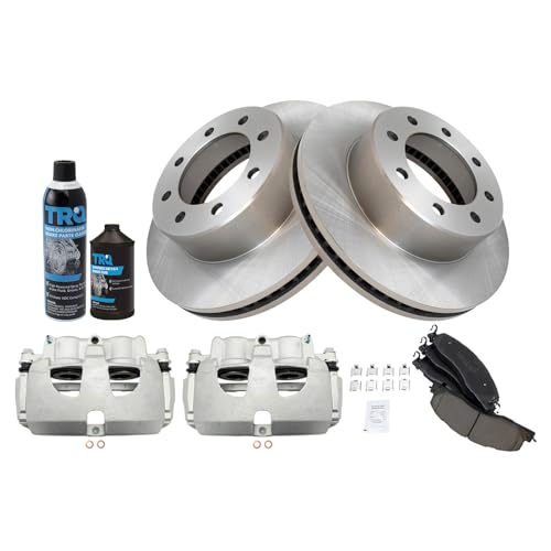 Image of TRQ Front Brake Pad Caliper & Rotor Kit with Chemical Kit Ceramic