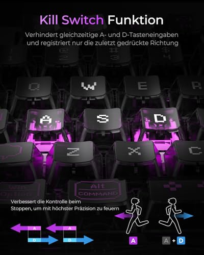 Wireless Gaming Tastatur Gravastar V75 Lite mit Hall-Effekt und 4000Hz