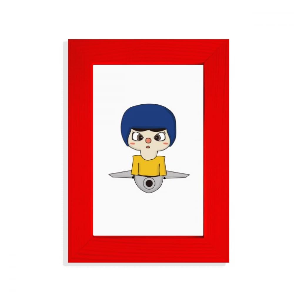 Cadre photo Avion UU rouge décoratif pour chambre enfant et bureau