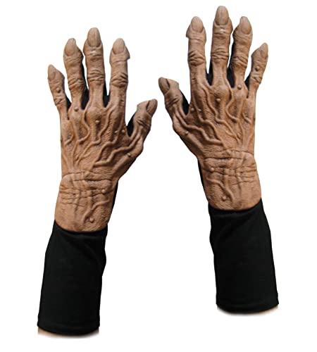 Gants de cosplay Halloween adulte taille unique beige mains de vieillard