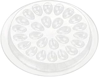 DeceMars 100 Pcs Disposable Eyelash Glue Holder Lash Trays for Women Girls Extension Plastic Eyelashes Pallet Pads Lashing Supply Kit