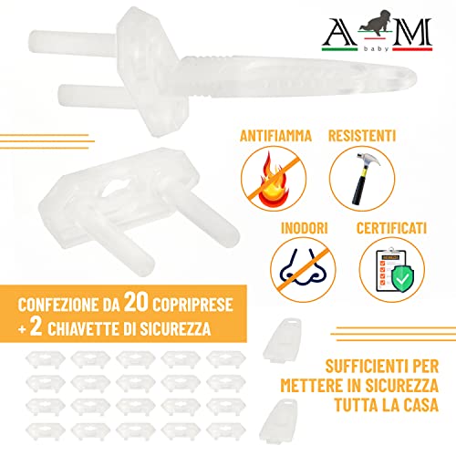 A&M Italia Copriprese per Bambini - 20 Copri Prese...