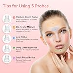 Blackhead Remover Pore Vacuum, Blackhead Vacuum, Facial Pore Cleaner with 5 Adjustable Suction Levels, 5 Probes, USB Rechargeable Pore Cleaner, Electric Comedone Whitehead Extractor Tools Kit - Image 5