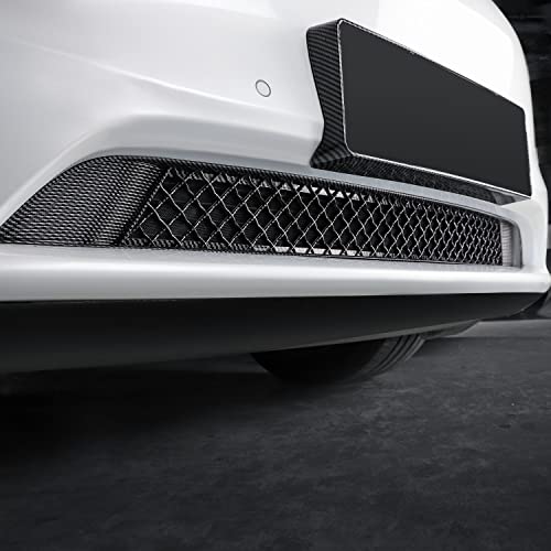 Bmzx Tesla Model Y Front Grille Cover Mesh Bumper Grille Grid Inserts 2020 2021 2022 2023 Accessories(Abs Glossy Carbon Fiber Pattern Grills) #TOP3