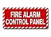 Fire Alarm Control Panel Sign 4.5 x 10 Inch 40 Mil Thick Aluminum Reflective Sign UV Protected Water Proof