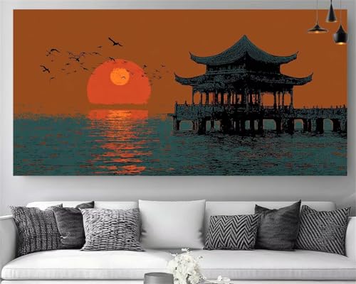 Broderie diamant Japon grand format 70x140cm à offrir en cadeau