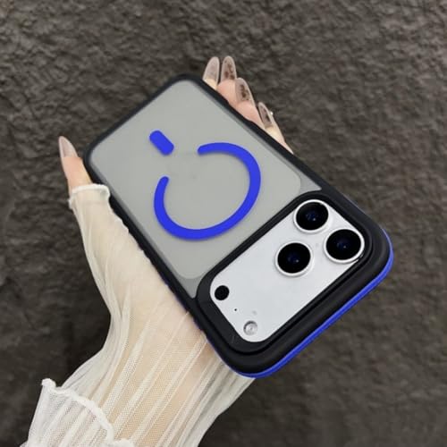 Étui antichoc pour iPhone 11 Pro Max bleu mat et translucide avec charge magnétique