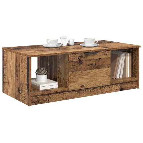 Table basse rectangulaire bois pour optimiser le rangement du salon