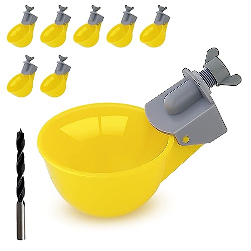 Chicken Water Cups (8 Pack), Automatic Chicken Waterer, Anti-Leak System, Holds 50% More Water, Suitable for Chicks, Chicken, Duck, Quail, Turkey