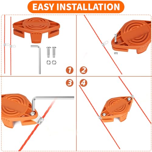 Eyoloty WA0010 Polycarbonate Replacement Head Compatible with WORX WA0004 WG154 WG163 WG160 WG180 WG175 WG155 WG151 String Trimmers,with 14 Pack Quickload Blades & 8 Pack 0.11\" Flexible Line (30 Pack)