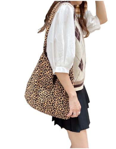 Leopard Shoulder Bag for Women Soft & Lightweight Large Tote Purse Handbag Travel Satchel Women's Gift2