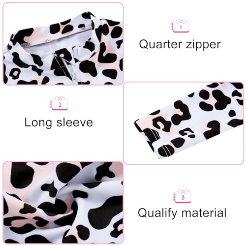 Image of Funnycokid Baby Toddler Girls Swimsuit 4 Piece Bathing Suit Long Sleeve Rash Guard Sets 12 Months-7 Years