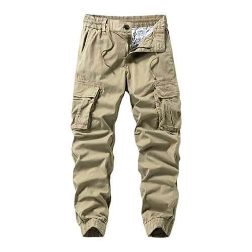 Pantalon cargo de sport en coton droit pour homme au style décontracté