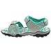 Ladies PDQ Adjustable Sports Walking Sandals Light Grey Mint L498 KD -UK 8 (EU 41)