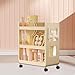 SiaBiced Yoga Mat Storage Rack Home Gym Storage Organizer Space Saving Cart Movable Basket for Resistance Bands Kettlebells