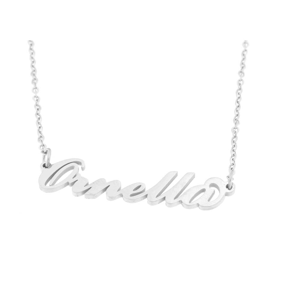 Flowers Collana Vari Nomi in Acciaio lucidissimo. Girocollo Collana con Nome Donna per Essere Sempre al Top. Scegli Il Tuo per Un Ottima Idea Regalo
