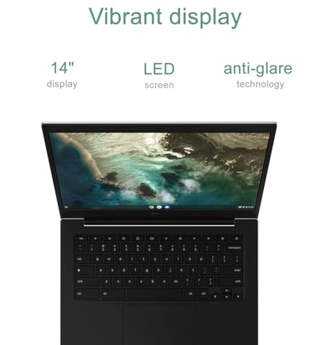 Image of SAMSUNG Galaxy Chromebook Go Laptop (14 inch LED, Intel Celeron N4500, 128GB eMMC + 128GB SD Card) For Home & Student, 12-Hr Long Battery, Spill-Resistant, Webcam, Lightweight, Wi-Fi 6, Chrome OS, Silver
