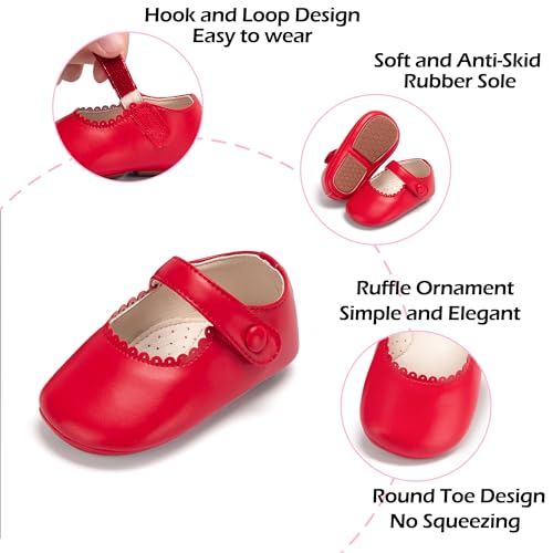 Image of PHIRAMIN Toddler Girl Mary Jane Dress Shoes-Little Girl School Uniform Shoes for Wedding Party