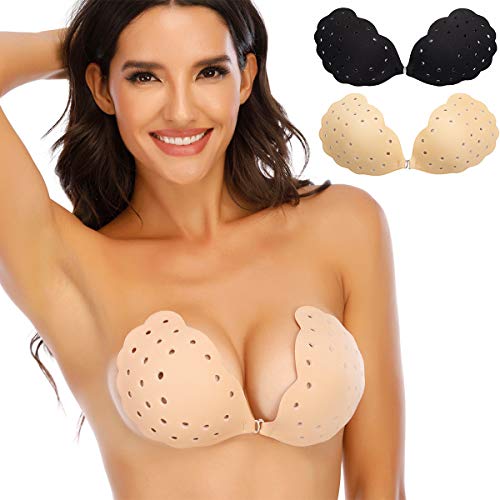 ZAIQUN Sujetador invisible, transpirable, sin tirantes Cover