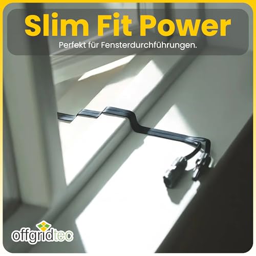 Offgridtec Płaski kabel PV-do-PV 4 mm², super płaski kabel solarny z wysokiej jakości wtyczkami, połączenie Plug & Play 40 A do modułów solarnych, stacji zasilających i falowników (2,5 m)