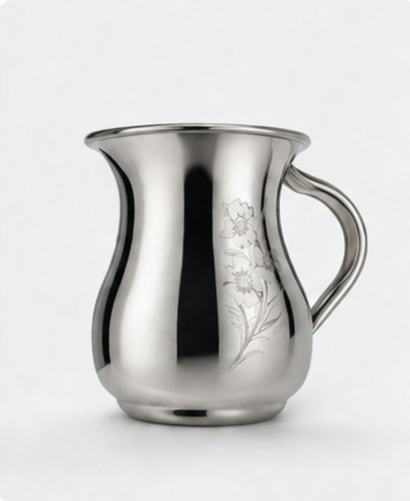 Stainless Steel Small Water Jug 1 Litre | Rust Resistant Water Pitcher | Leakproof Multipurpose Serving Jug for Water, Juice, Milk & Beverages | Ideal for Home, Kitchen, Office & Restaurant-image-16