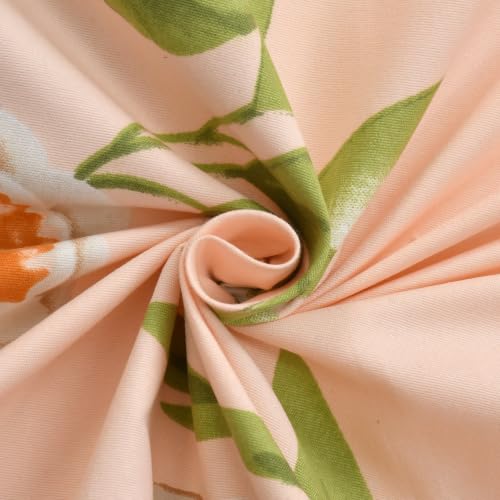 Image of NHD HOME Pure Cotton 220 tc Flat Single Bedsheets for Summer Breathable | Wrinklefree | Super Soft (Size-60 X 90 Inch) with 1 Pillow Covers (Size-17 X 27 Inches, Blush Blossom