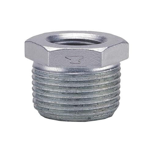Anvil - 0319906483 - Hex Bushing: Malleable Iron, 3/4 in x 1/4 in Pipe Size, NPT x NPT, Class 150