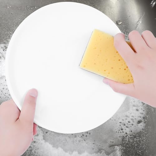 Image of 8 Pack Scratch Scrub Sponges, Kitchen Sponges Clean Tough Messes for Washing Dishes and Cleaning The Kitchen and Bath 3.9 inchx2.4 inchx1 inch Black