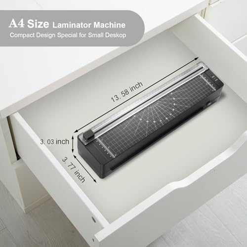 Laminator 9-inch Thermal Laminator with Laminating Sheets 10pcs, with Paper Cutter and Corner Rounder,with 2-Min Faster Preheat,Mini Personal Lamination Machine withr for Teacher H image 2