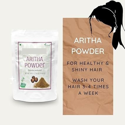 Miniatura 6 de Natural Aritha Powder for Hair Pack of 2 each 200gm