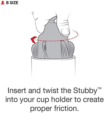 RAM Mounts Stubby Cup Holder Ball Base RAP-B-299-4U with B Size 1" Ball Compatible with Cup Holders 2.57" to 3.5" in Diameter