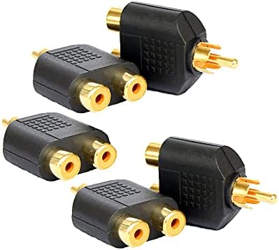 Cavo Splitter RCA A Y Devinal - 1 Maschio A 2 Maschi, Placcato Oro Per Subwoofer E Amplificatore