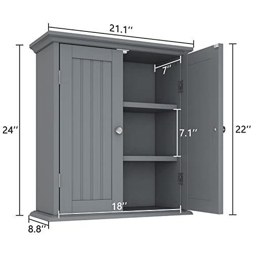 Choochoobathroomwallcabinetoverthetoiletspacesaverstoragecabinetmedicinecabinetwith2doorandadjustableshelvescupboardgrey  Urban Country Home Decor Choochoo bathroom wall cabinet over the toilet space saver storage cabinet medicine cabinet with 2 door and adjustable shelves cupboard grey  urban country home decor