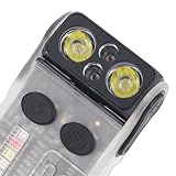 Small Powerful EDC Flashlight, 1000-200LM Bright White Light, Bidirectional Clip, Strong Magnet, Beeping Alarm, USB C Rechargeable - Image 6