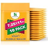Kraft Bubble Mailers [10 Pack] Mailing Packing Envelopes #1 (7.25' x 11')
