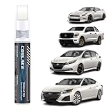 COSLAKE Car Touch Up Paint(Pearl White TriCoat(QAB)) for Nissan, Car Paint Scratch Repair Kit, Quick & Easy Solution to Repair, 2 in 1 Scratch Remover Pen with 2PCS Disposable Micro Applicators
