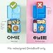 Omie OmieBox (2 pack) Leakproof Dips Containers To Go, Salad Dressing Container, Condiment Container with Lids - Food Safe Silicone - 4 ounces (Sea Blue/Green)