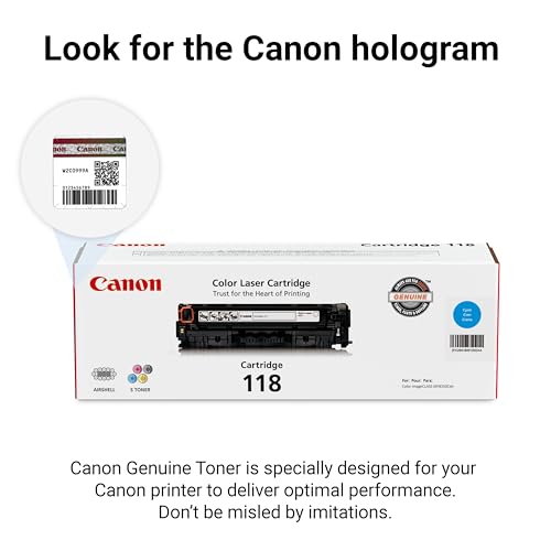 Canon 118 Genuine Cyan Toner Cartridge Compatible with MF720 Series, LBP7200Cdn, LBP7660Cdn, MF8300 Series, MF8580Cdw - image 2