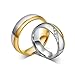 Tianyi 18K Gold Plated Stainless Steel Rhinestone Cz Rings Engagement Rings for Men Size 11