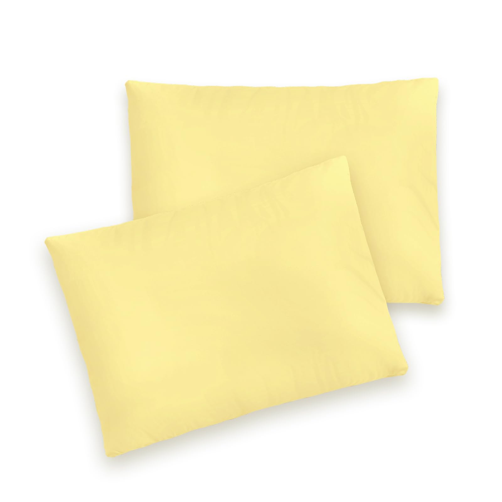 Pizuna Mellow Yellow Toddler Crib Pillow Cases 33X46cm 2Pc 400 Thread Count 100% Long Staple Cotton Luxurious Sateen Weave Baby Small Pillow Cases For Crib Bed By