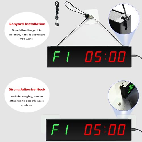 Cronómetro LED programable CHEWYZ de 6 dígitos para fitness, ideal para gimnasio, entrenamiento en casa y cronometraje de carreras miniatura 6