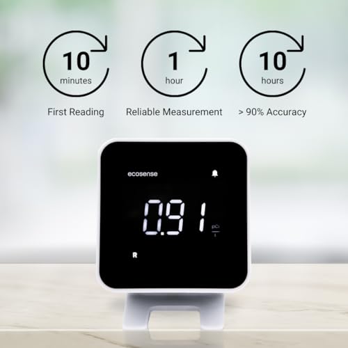 Ecosense EB100 EcoBlu, Home Radon Detector, Capture & Display Results Every 10 Minutes, Short & Long-Term Continuous Monitoring, Easy to Use - Image 4