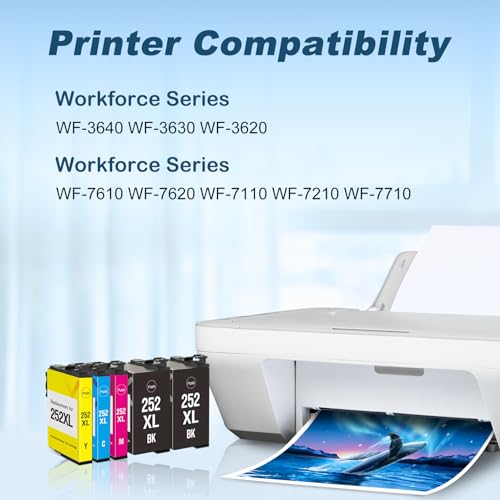 Mytoner MTE-252-5P Remanufactured Ink Cartridge Replacement For Epson 252Xl Ink Cartridges thumb #1