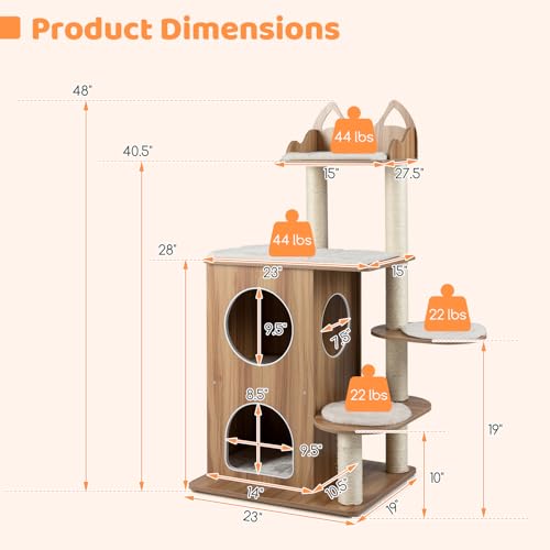 Árbol para Gatos de Madera PETSITE 48 pulgadas miniatura 4