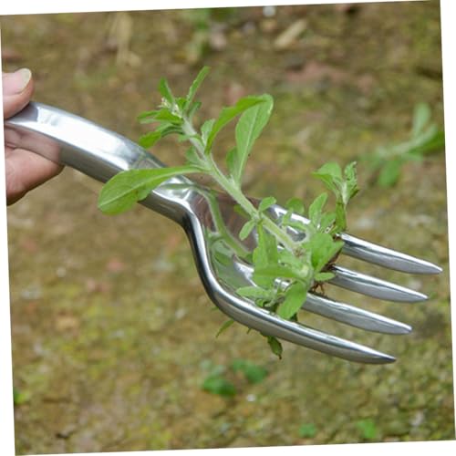 Rastrillo de mano de aleación de aluminio para jardinería miniatura 6