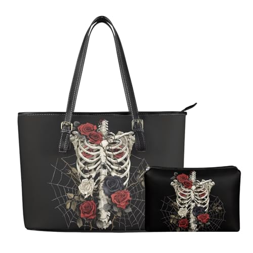 Halloween Tote Bag Purse Bags Organizer for Women PU Leather Shoulder Makeup Clutch Bag Handbag